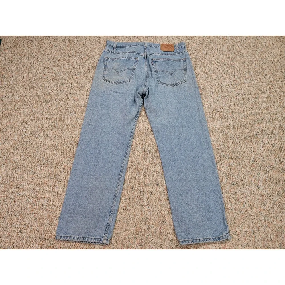 Levis 505 Jeans Mens 38x30 Light Wash Regular Fit‎ Straight Leg Cotton Pants Y2K